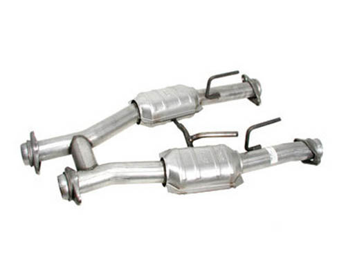 BBK Short H Mid Pipe With Converters Exhaust Ford Mustang 5.0 79-93