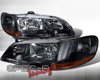 SpecD Black Housing Headlights Honda Accord 98-02