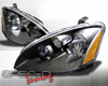 SpecD Black Housing Headlights Nissan Altima 02-04