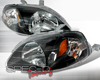 SpecD Black Housing Headlights Honda Civic 99-00