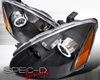 SpecD Black CCFL Halo Projector Headlights Nissan Altima 02-04