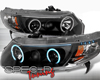 SpecD Black CCFL Halo Projector Headlights Honda Civic 06-08 2D