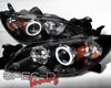 SpecD Black CCFL Halo Projector Headlights Mazda 3 04-06