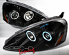SpecD Black CCFL Halo Projector Headlights Acura RSX 05-06