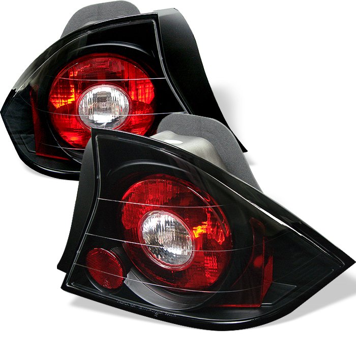 Spyder 2Dr Altezza Black Tail Lights Honda Civic 01-03
