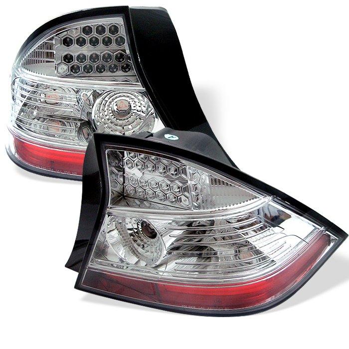 Spyder 2Dr LED Chrome Tail Lights Honda Civic 04-05