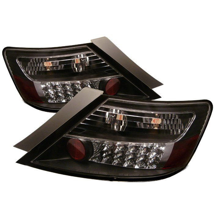 Spyder 2Dr LED Black Tail Lights Honda Civic 06-10