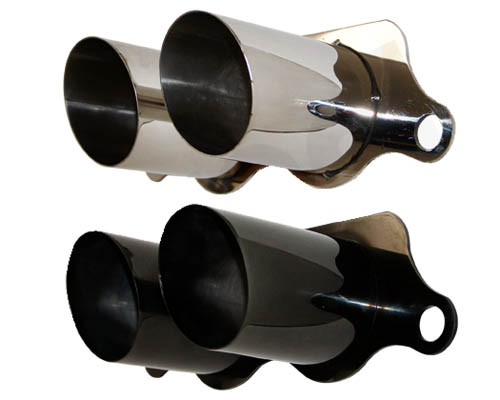 Cargraphic Stainless Steel Polished Exhaust Tips Porsche 997 997.2 GT3 07-11