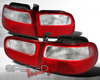 SpecD Red/Clear JDM Style Tail Lights Honda Civic 92-95 3D