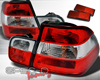 SpecD Red/Clear Euro Tail Lights BMW 3-Series E46 00-03 4D