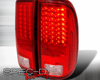 SpecD Red/Clear LED Tail Lights Ford F-250 08-09