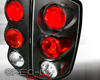 SpecD Black Housing Altezza Tail Lights Dodge Ram 02-06