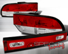SpecD Red/Clear Tail Lights Nissan 240SX S13 89-94 3D