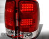 SpecD Red/Clear LED Tail Lights GMC Sierra 07-09