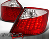 SpecD Red/Clear LED Tail Lights Scion tC 05-10