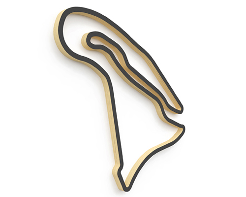 Linear Edge Wood Race Track Art - Magny Cours