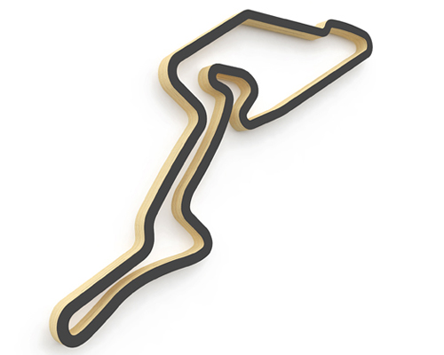 Linear Edge Wood Race Track Art - Nurburgring GP