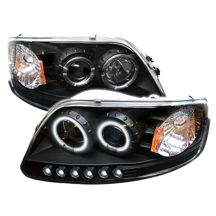 Spyder 1Pc CCFL LED Black Projector HeadLights Ford F150 97-03 Expedition 97-02