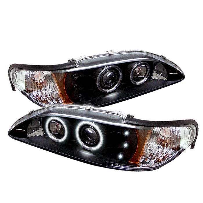 Spyder 1Pc CCFL LED Black Projector HeadLights Ford Mustang 94-98