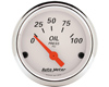 Autometer Arctic White 2 1/16 Oil Pressure Gauge