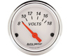 Autometer Arctic White 2 1/16 Voltmeter Gauge