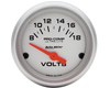 Autometer Ultra Lite 2 1/16 Voltmeter Gauge