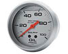 Autometer Silver 2 5/8 Oil Pressure 0-100 Gauge