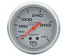 Autometer Silver 2 5/8 Oil Temperature Gauge