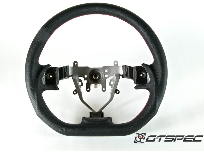 GTSpec Orange Trim D-Shaped Steering Wheel Subaru WRX STI 08-11