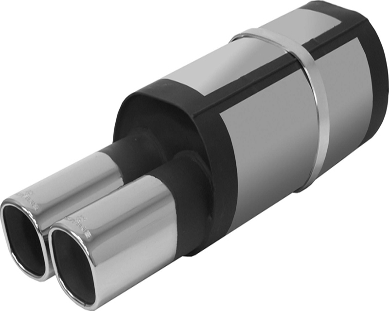 REMUS Square Dual Tip Universal Rear Muffler Without Homologation