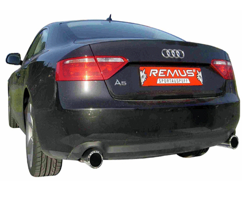 REMUS Round Turbo Design Dual Tip Rear Muffler Audi A5 Quattro Limousine 3.0L TDI Typ 8T 07+