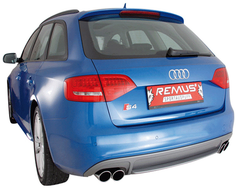 REMUS Round Quad Tip Duplex Rear Muffler Audi S4 3.0L TFSI Typ 8K 10+