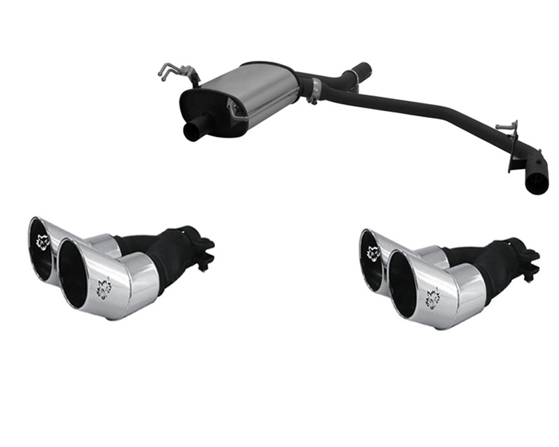 REMUS Round Rallye-Design Quad Tip Complete System w/ Valve Control BMW 520i E60 2.2L Sedan 03+