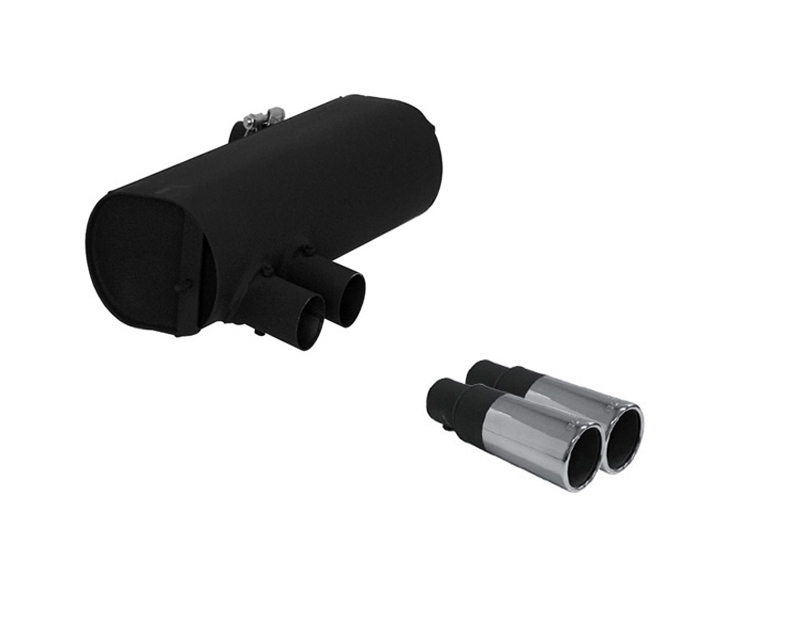 REMUS PowerSound Round Dual Tip Rear Muffler w/ Valve Control BMW 325i E90 2.5L Sedan 05+