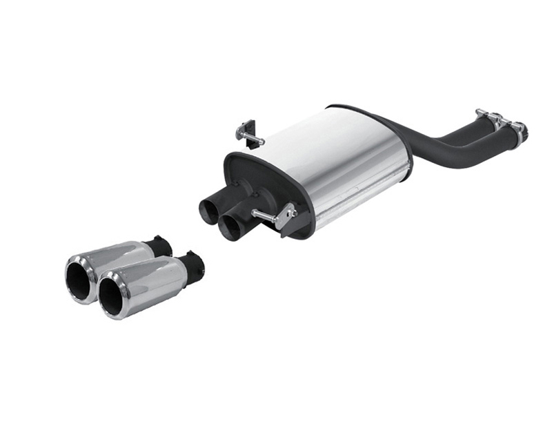 REMUS PowerSound Embossed Round Dual Tip Rear Muffler w/ Valve Control BMW 320i E46 2.2L 00-05