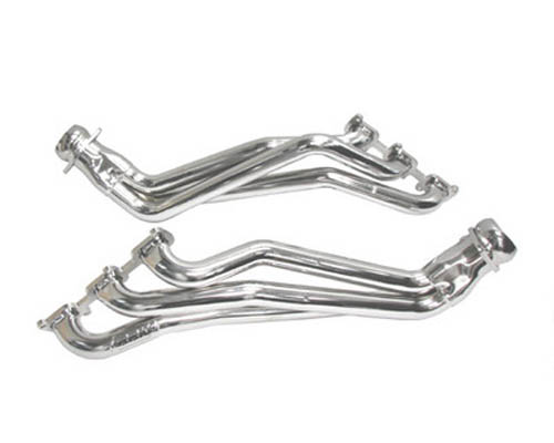 BBK Silver Ceramic 1-3/4" Long Tube Full Length Exhaust Headers Ford Mustang V6 11-12