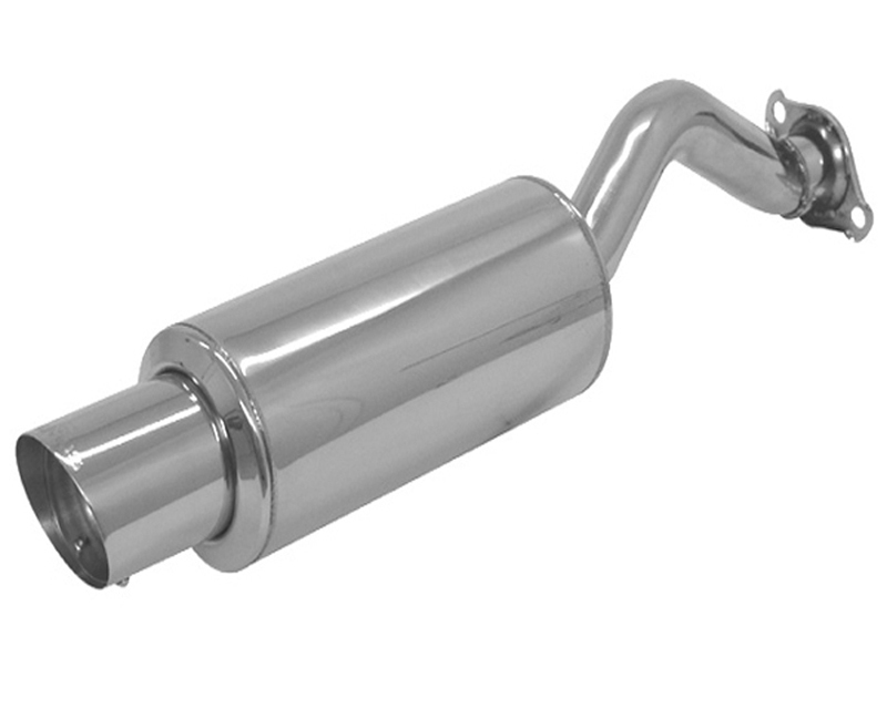 REMUS Round Polished Rear Muffler Honda Civic Type R 2.0L 3 Door 02+