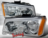 SpecD Chrome Housing Headlights Chevrolet Silverado 03-06