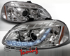 SpecD V1 Chrome R8 Style Projector Headlights Honda Civic 96-98