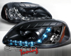 SpecD V1 Black R8 Style Projector Headlights Honda Civic 96-98