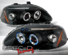SpecD Black Halo LED Projector Headlights Honda Civic 96-98