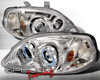 SpecD Chrome Halo Projector Headlights Honda Civic 99-00