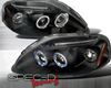 SpecD Black Halo LED Projector Headlights Honda Civic 99-00