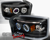 SpecD Black Halo Projector Headlights Dodge Dakota 05-08