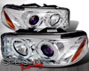 SpecD Chrome Halo LED Projector Headlights GMC Sierra 99-06