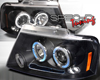 SpecD Black Halo LED Projector Headlights Ford F-150 04-08
