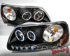 SpecD V1 Black Halo LED Projector Headlights Ford F-150 97-03