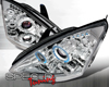 SpecD Chrome Halo LED Projector Headlights Ford Focus 00-04