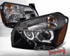 SpecD V1 Black Halo LED Projector Headlights Dodge Magnum 05-08