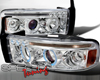 SpecD Chrome Halo LED Projector Headlights Dodge Ram 94-01